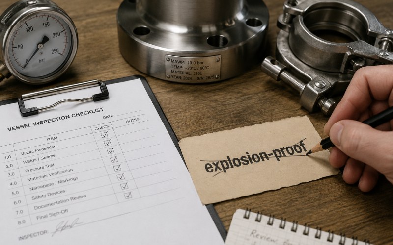 Explosion proof claim crossed out