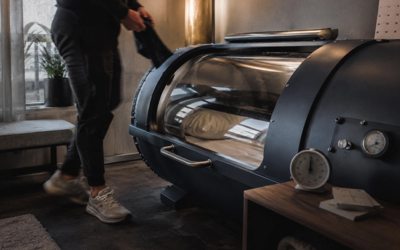 Hyperbaric chamber with session planning cues
