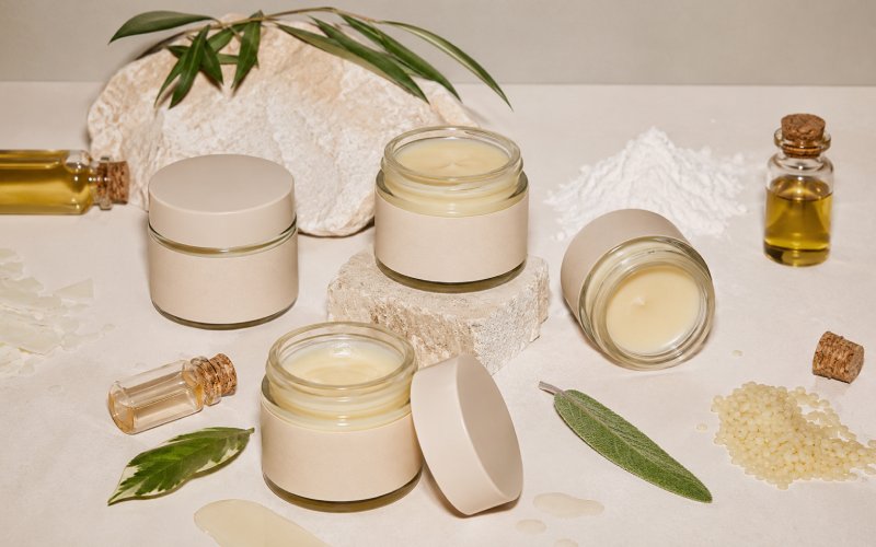 Natural deodorant residue