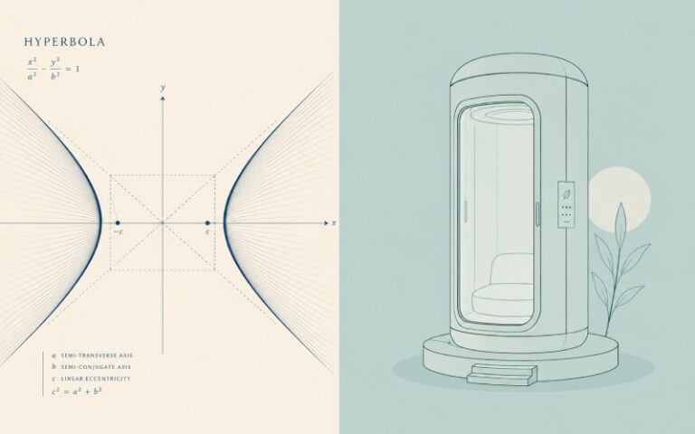 abstract mathematical curve with a modern capsule chamber