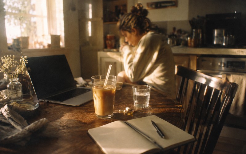 Messy morning table during brain fog