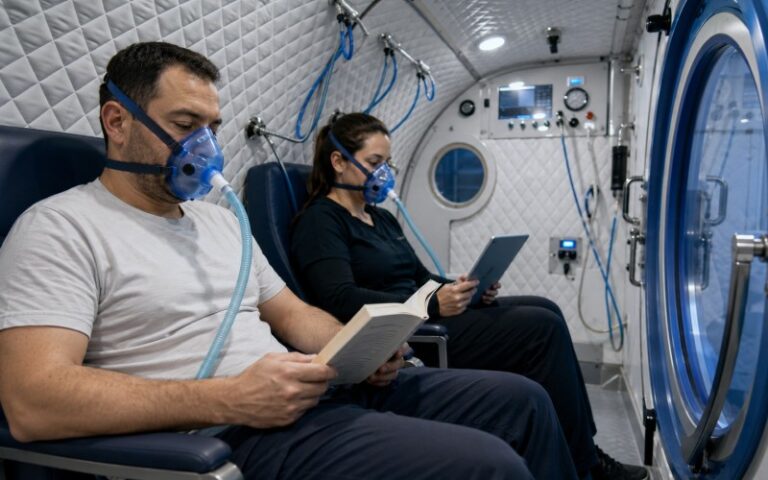 inside of multi place hyperbaric chamber