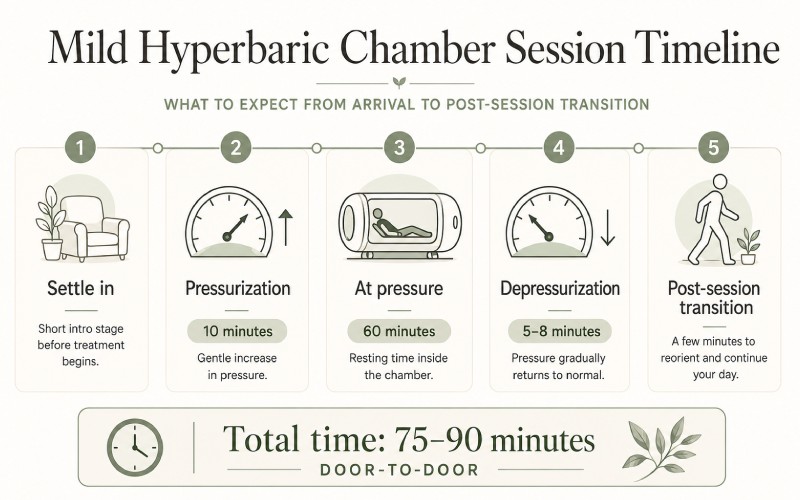 mild hyperbaric chamber session timeline