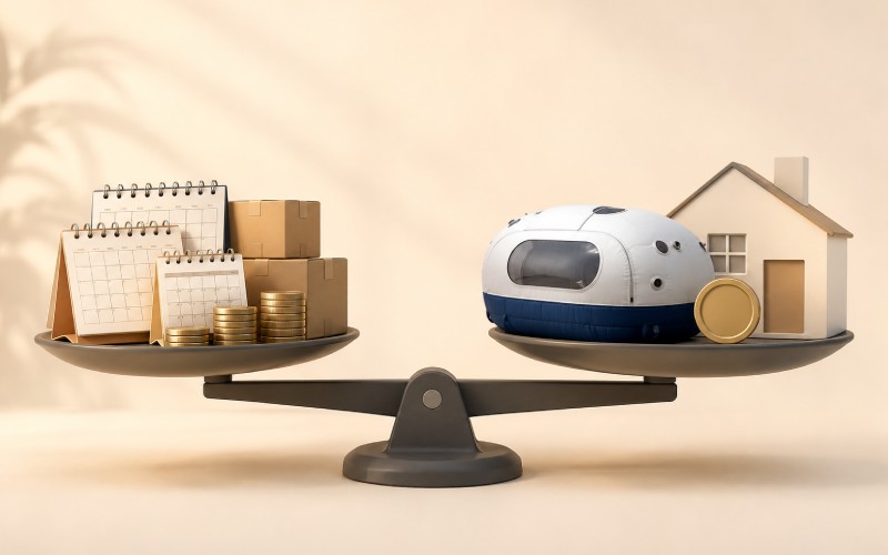 renting or buying a home hyperbaric chamber