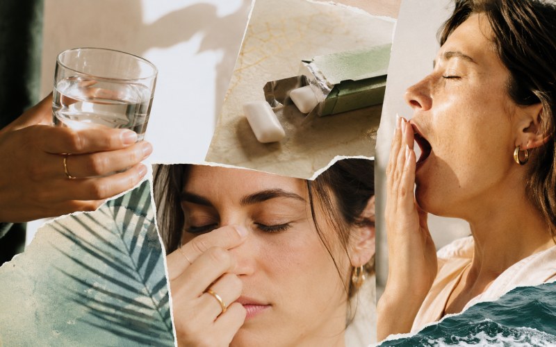 Lifestyle collage of ear equalization techniques