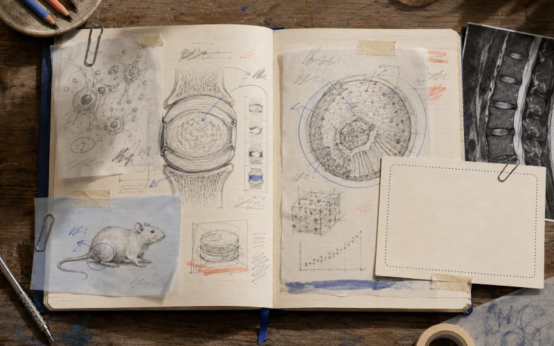 Research notes showing a blank space for human evidence