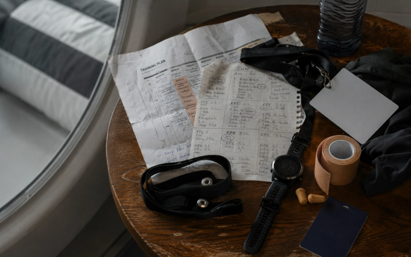 Training and travel gear crowding an athlete's recovery schedule