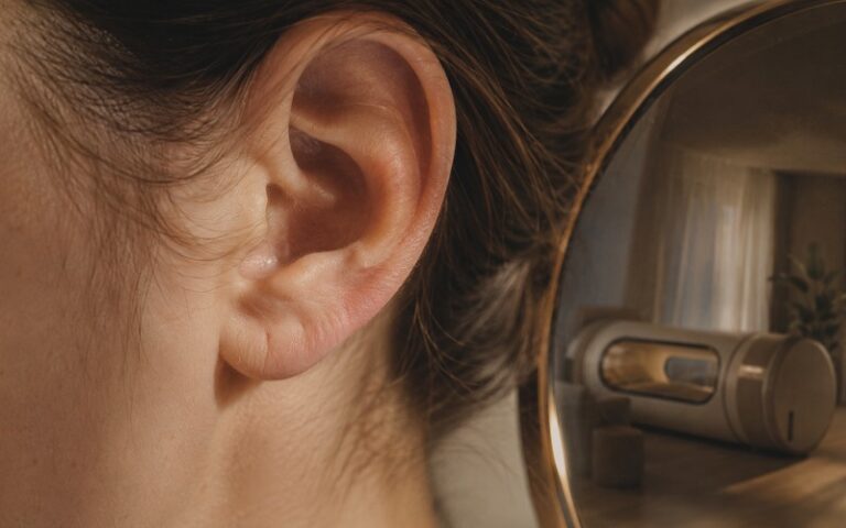 ear with reflected hyperbaric chamber