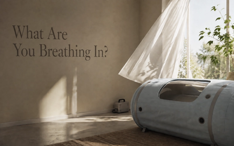 Fresh airflow around a mild hyperbaric chamber