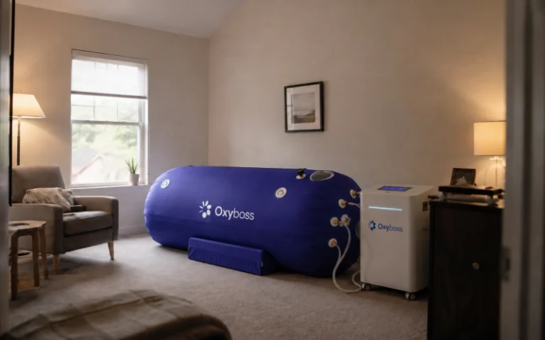 Hyperbaric chamber installed in a home spare room