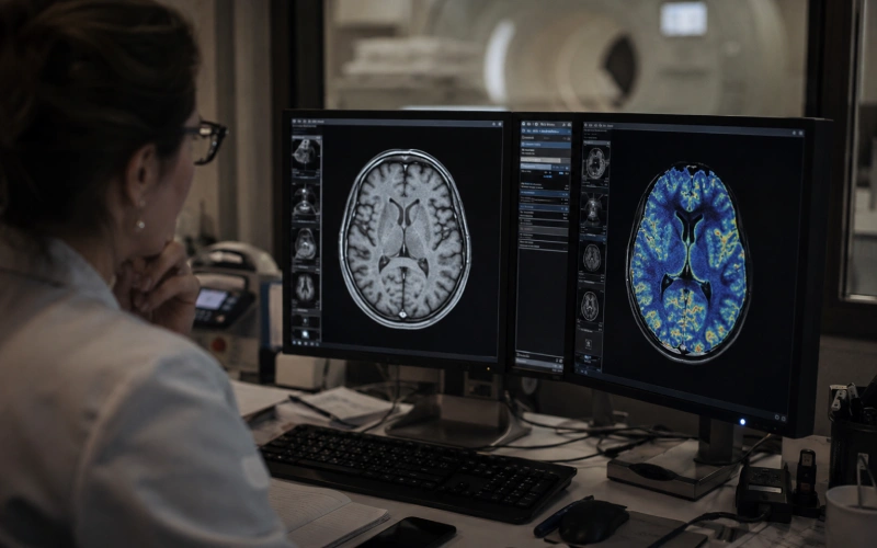 Structural and functional brain scans on a workstation
