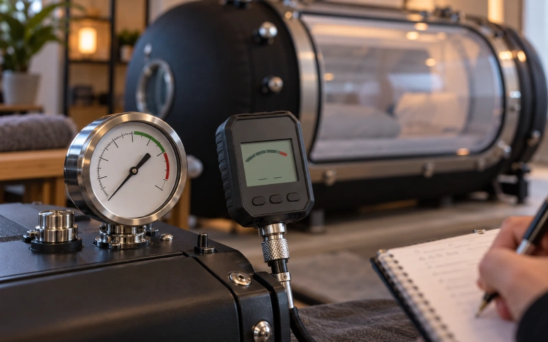 Comparing chamber pressure readings for accuracy