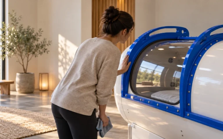 Different materials on a hard-shell hyperbaric chamber