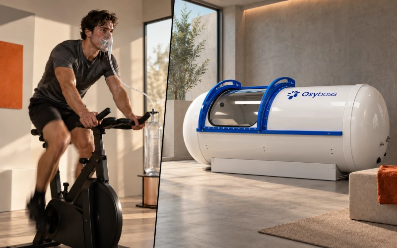 Configurazione EWOT su cyclette confrontata con una camera iperbarica