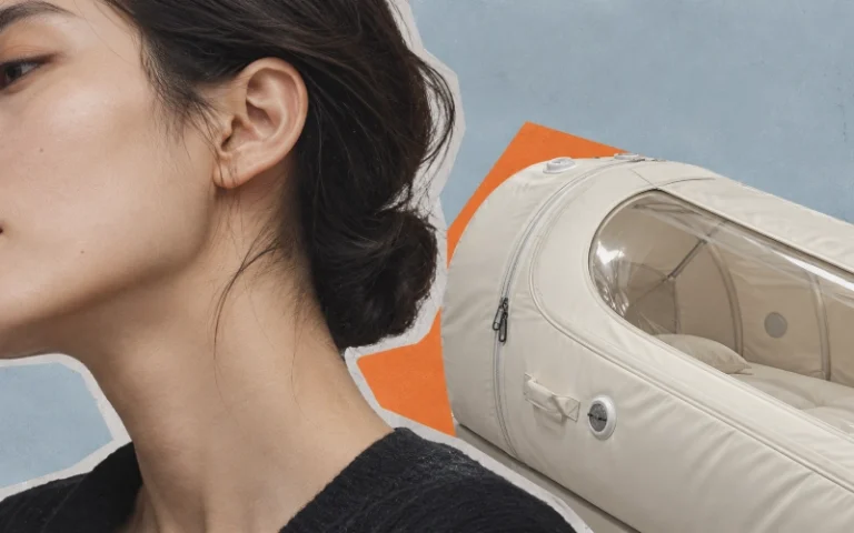 Editorial collage connecting ear pressure and soft chambers