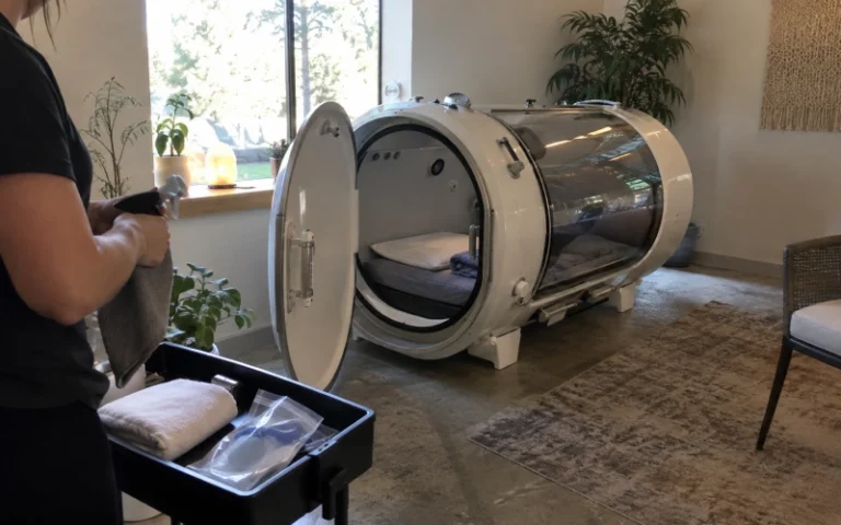 Hyperbaric chamber airing out between users