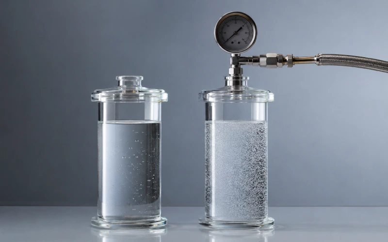 Pressure increases oxygen availability in fluid
