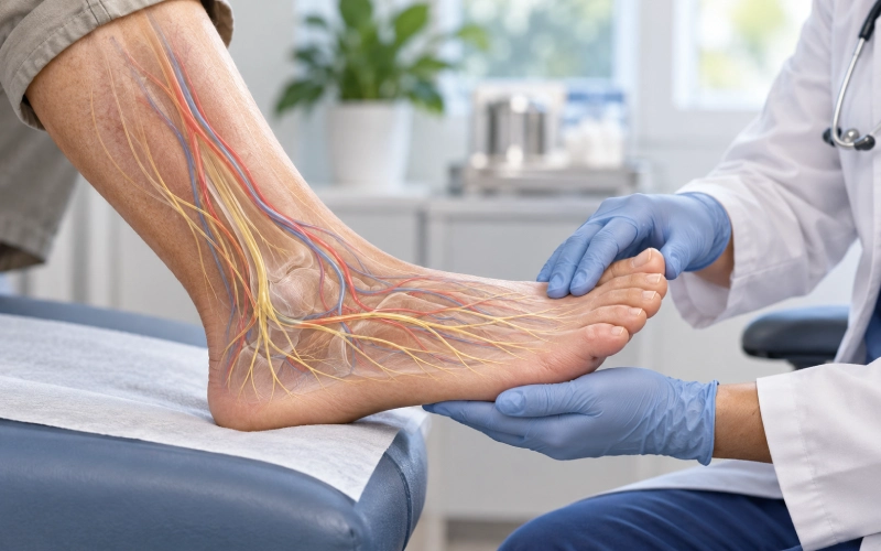 Relationship between diabetes and foot health risks