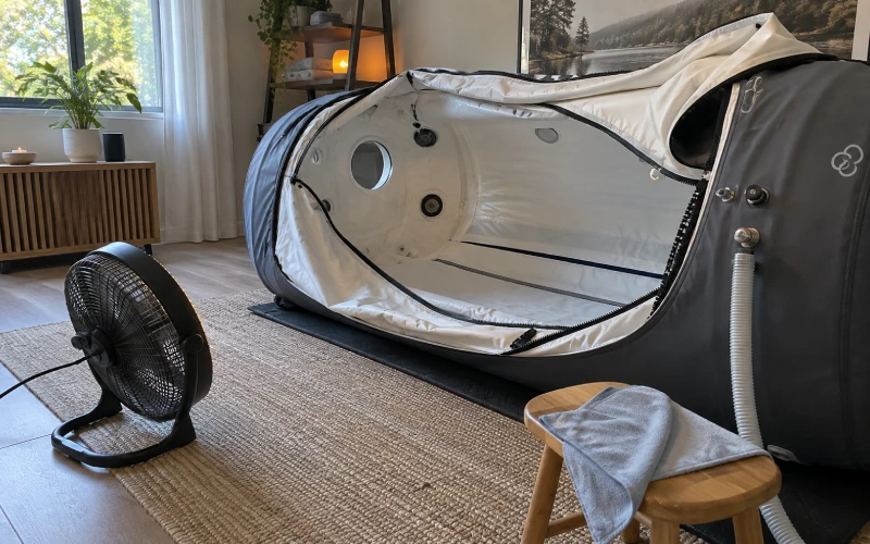 Soft hyperbaric chamber drying after cleaning