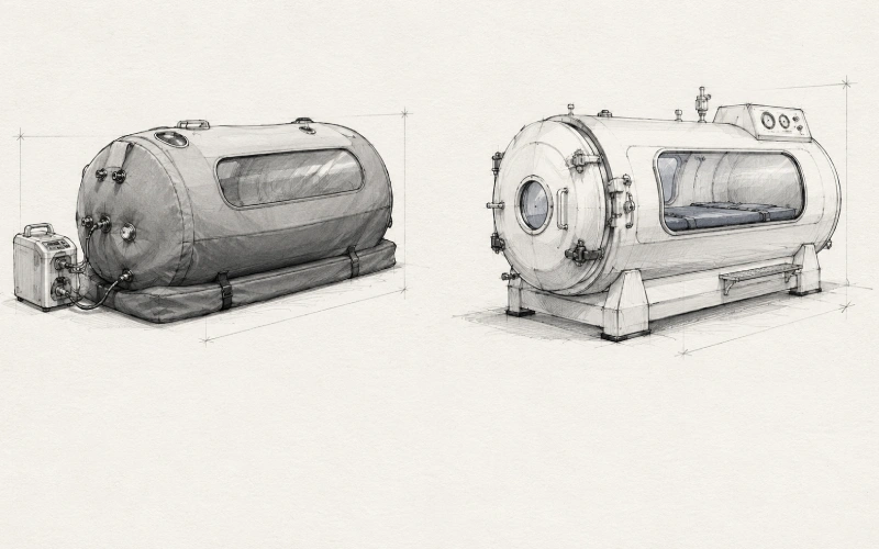 Soft-shell and clinical hyperbaric chambers compared