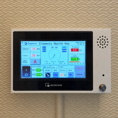 H401 hyperbaric chamber Dual synchronized touchscreens